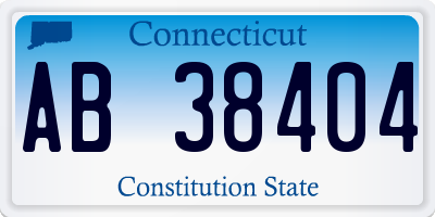 CT license plate AB38404