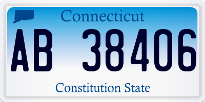 CT license plate AB38406