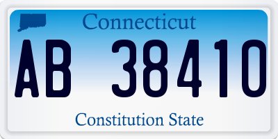 CT license plate AB38410