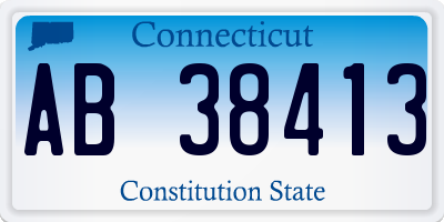CT license plate AB38413
