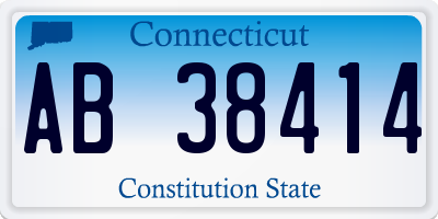 CT license plate AB38414