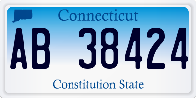 CT license plate AB38424