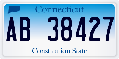 CT license plate AB38427