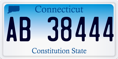 CT license plate AB38444