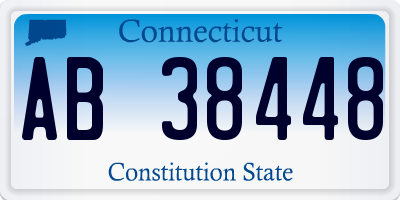 CT license plate AB38448