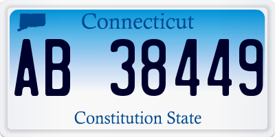 CT license plate AB38449