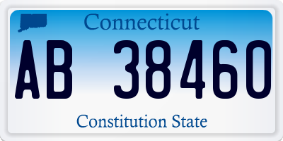 CT license plate AB38460