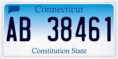 CT license plate AB38461