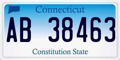 CT license plate AB38463