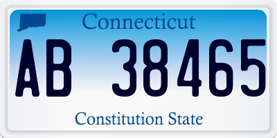 CT license plate AB38465