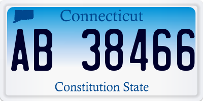 CT license plate AB38466