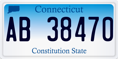CT license plate AB38470