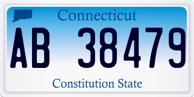 CT license plate AB38479