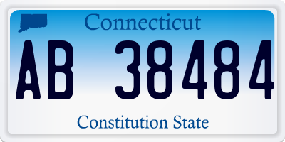 CT license plate AB38484