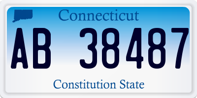 CT license plate AB38487