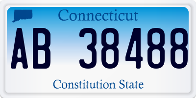 CT license plate AB38488