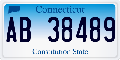 CT license plate AB38489