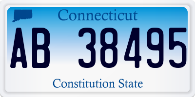 CT license plate AB38495
