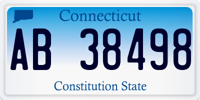 CT license plate AB38498