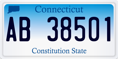 CT license plate AB38501