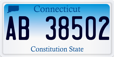 CT license plate AB38502