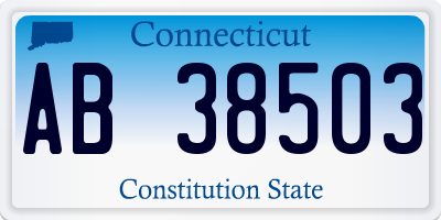 CT license plate AB38503