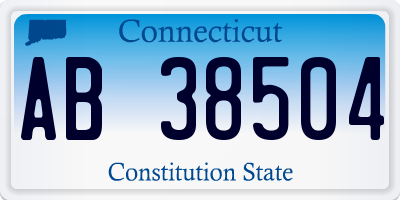 CT license plate AB38504