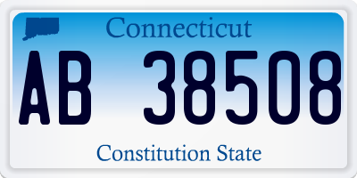 CT license plate AB38508