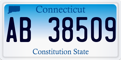 CT license plate AB38509