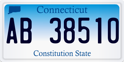 CT license plate AB38510