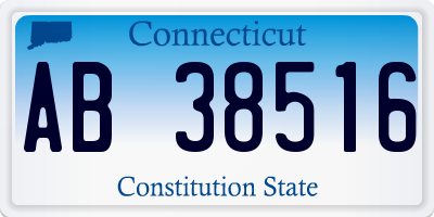 CT license plate AB38516