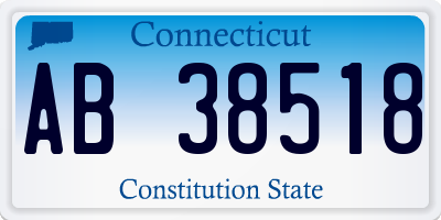 CT license plate AB38518