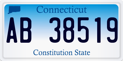 CT license plate AB38519