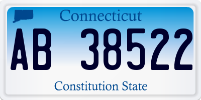 CT license plate AB38522