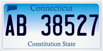 CT license plate AB38527