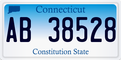 CT license plate AB38528