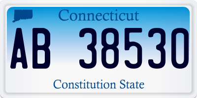 CT license plate AB38530
