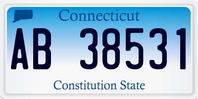 CT license plate AB38531