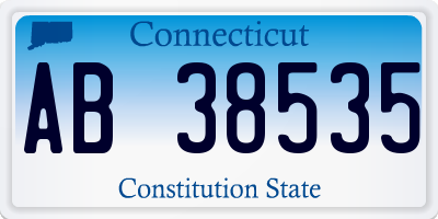 CT license plate AB38535