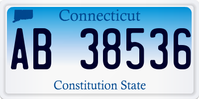 CT license plate AB38536