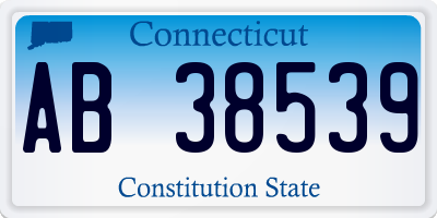 CT license plate AB38539