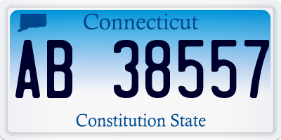 CT license plate AB38557