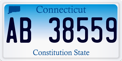CT license plate AB38559