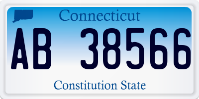 CT license plate AB38566