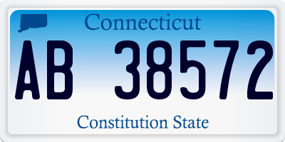 CT license plate AB38572