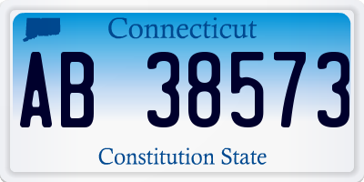 CT license plate AB38573