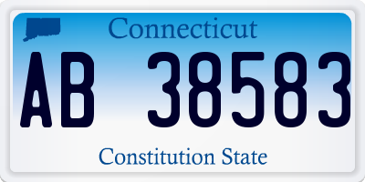 CT license plate AB38583
