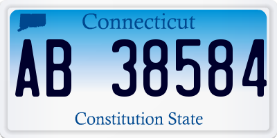 CT license plate AB38584