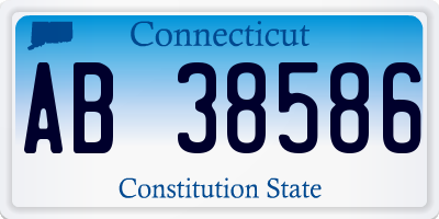 CT license plate AB38586