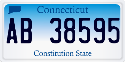 CT license plate AB38595